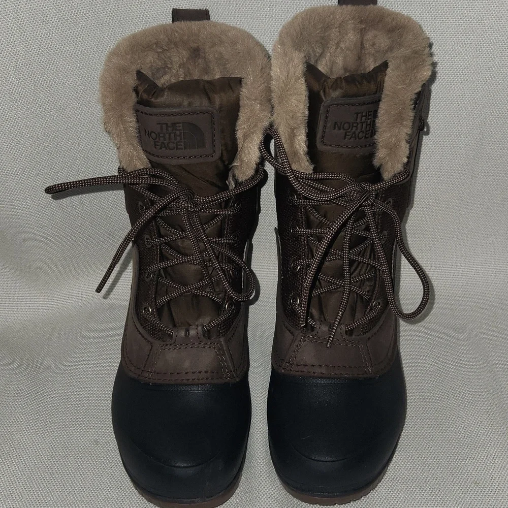 Women's Brown Waterproof Winter Lace-Up Boots